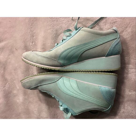 Puma Women's Size 9.5 Eco Ortholite Wedge Suede Sneakers Shoes - Picture 9 of 14